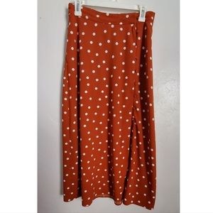 A New Day Rust polka dot skirt